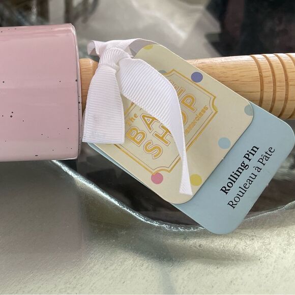 Pink Rolling Pin with Wooden Handles - Picture 6 of 7